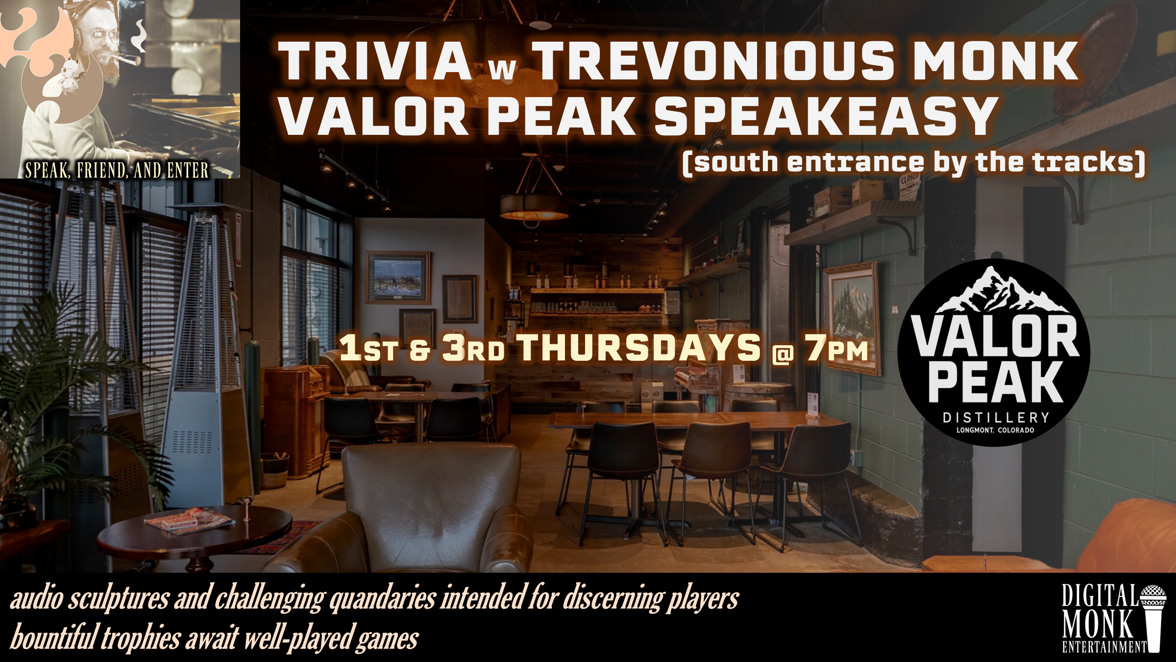 Trivia Night in the speakeasy with trevonious monk