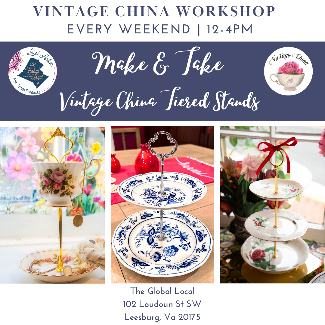 Vintage China Cake Stand Workshop
