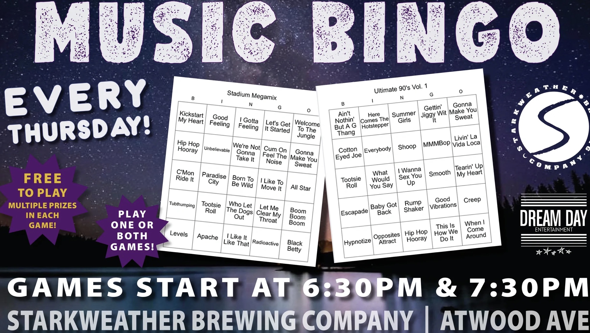 music bingo playlist