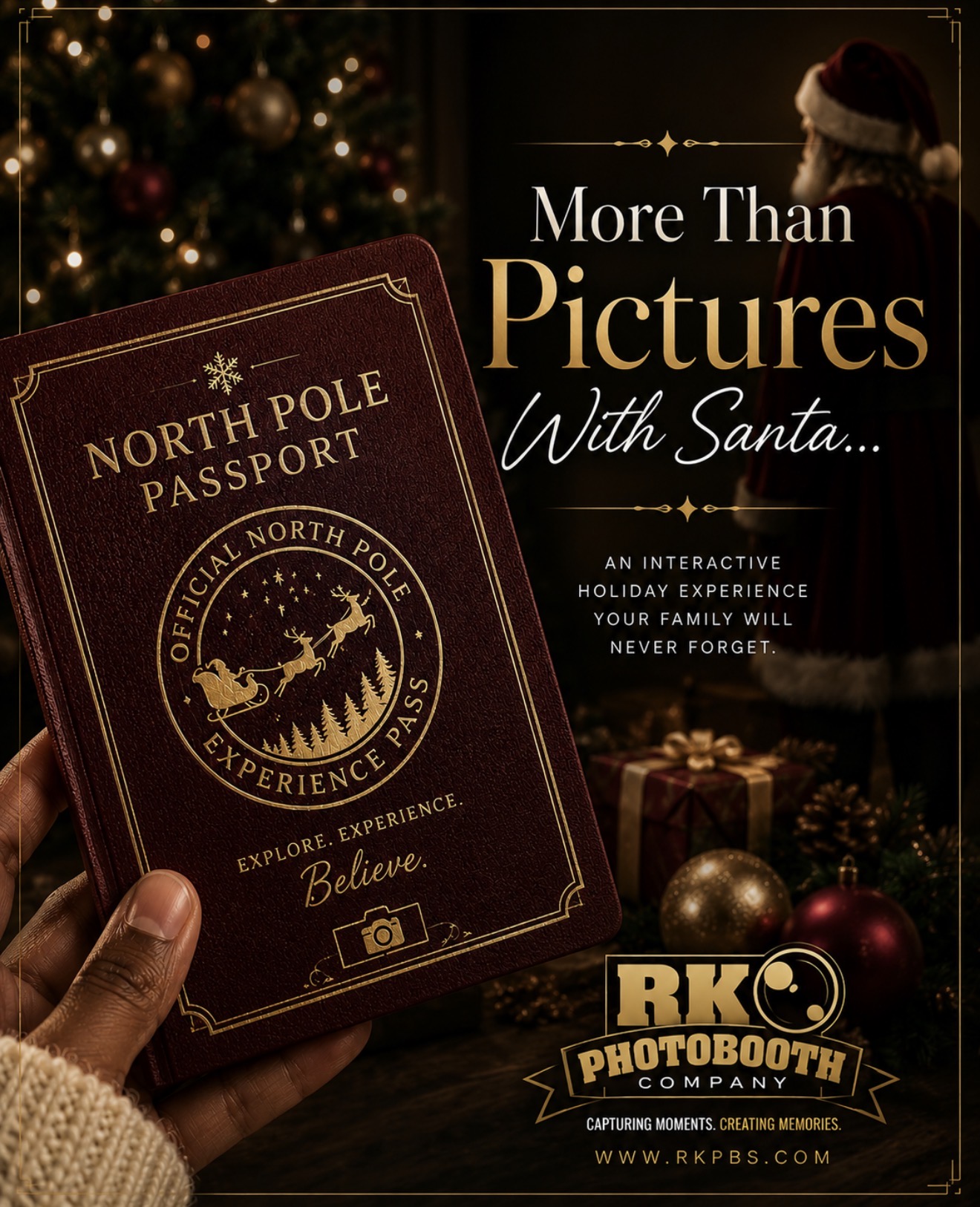 Flyer for The Montgomery Black Santa Experience