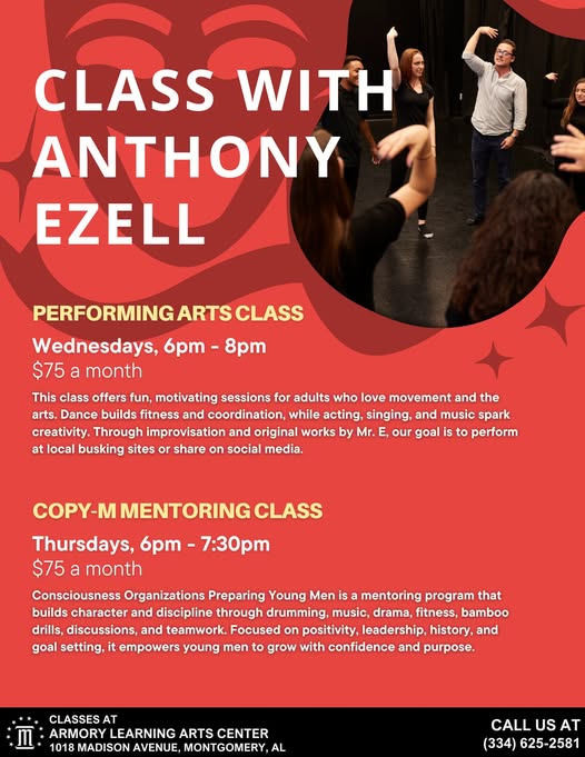 flyer for Classes with Anthony Ezell