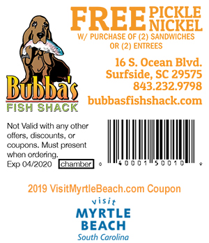 Wing Shack Coupons >> Bubba S Fish Shack Free Pickle Nickle Wing Shack Coupons >> Bubba S Fish Shack Free Pickle Nickle