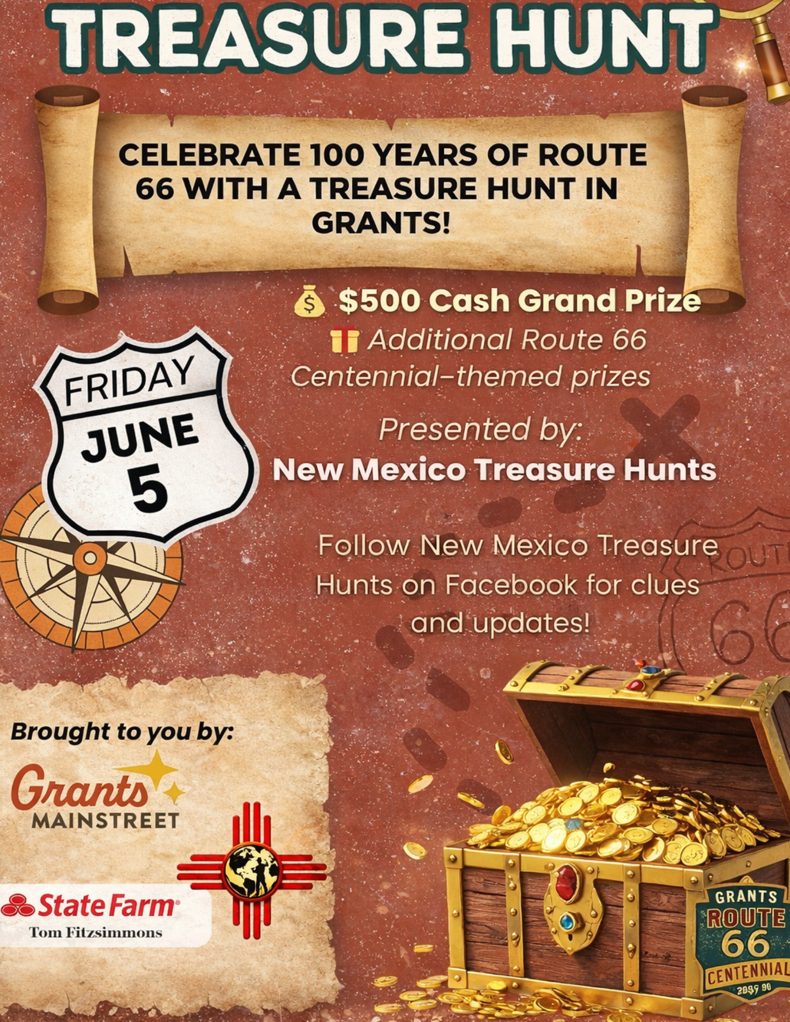 Route 66 Centennial Treasure Hunt | Grants, 87020