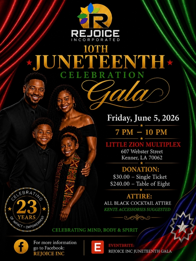 REJOICE, Inc. 10th Juneteenth Celebration Gala