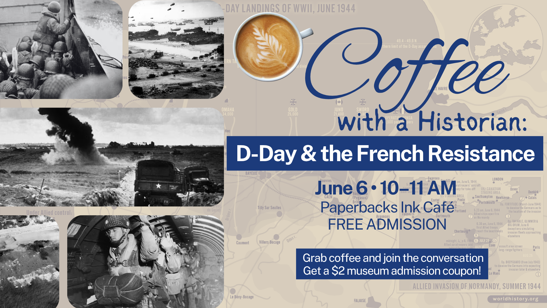 Coffee with a Historian: D-Day and the French Resistance | Newport