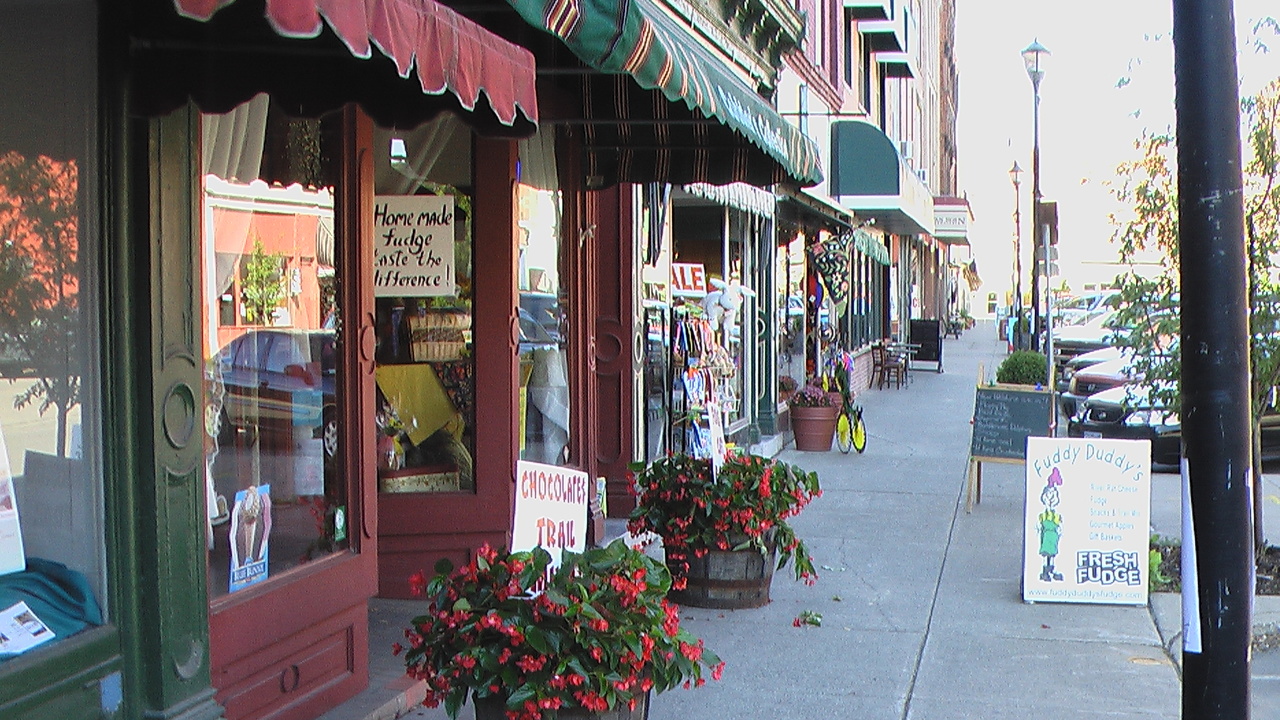 Owego New York — historic downtown along the Susquehanna River