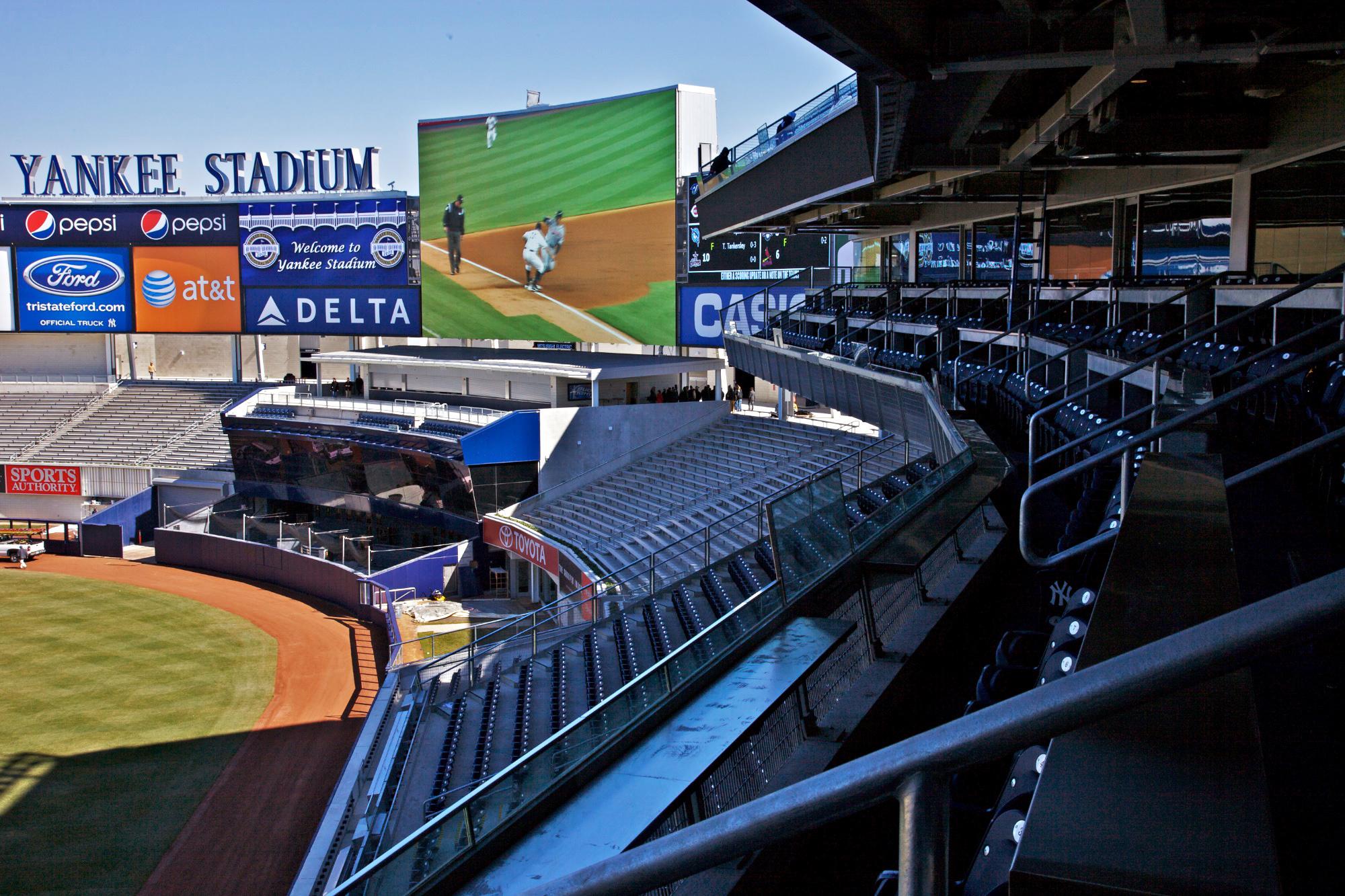 Aerial view of Yankee Stadium located in Bronx, New York. usa