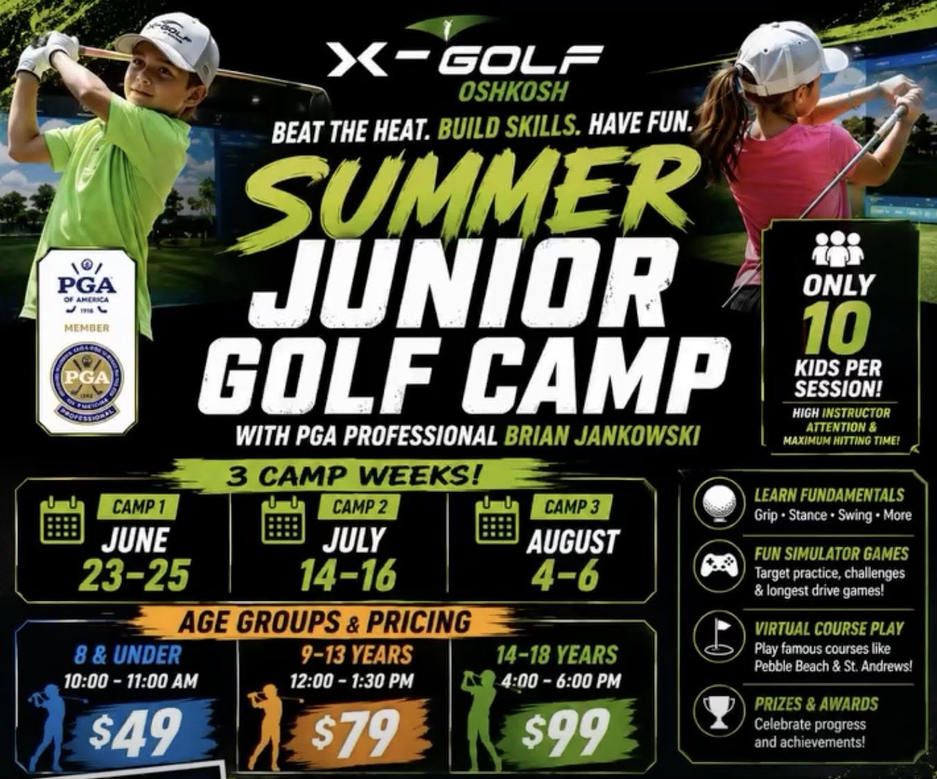 X-Golf Summer Junior Golf Camps
