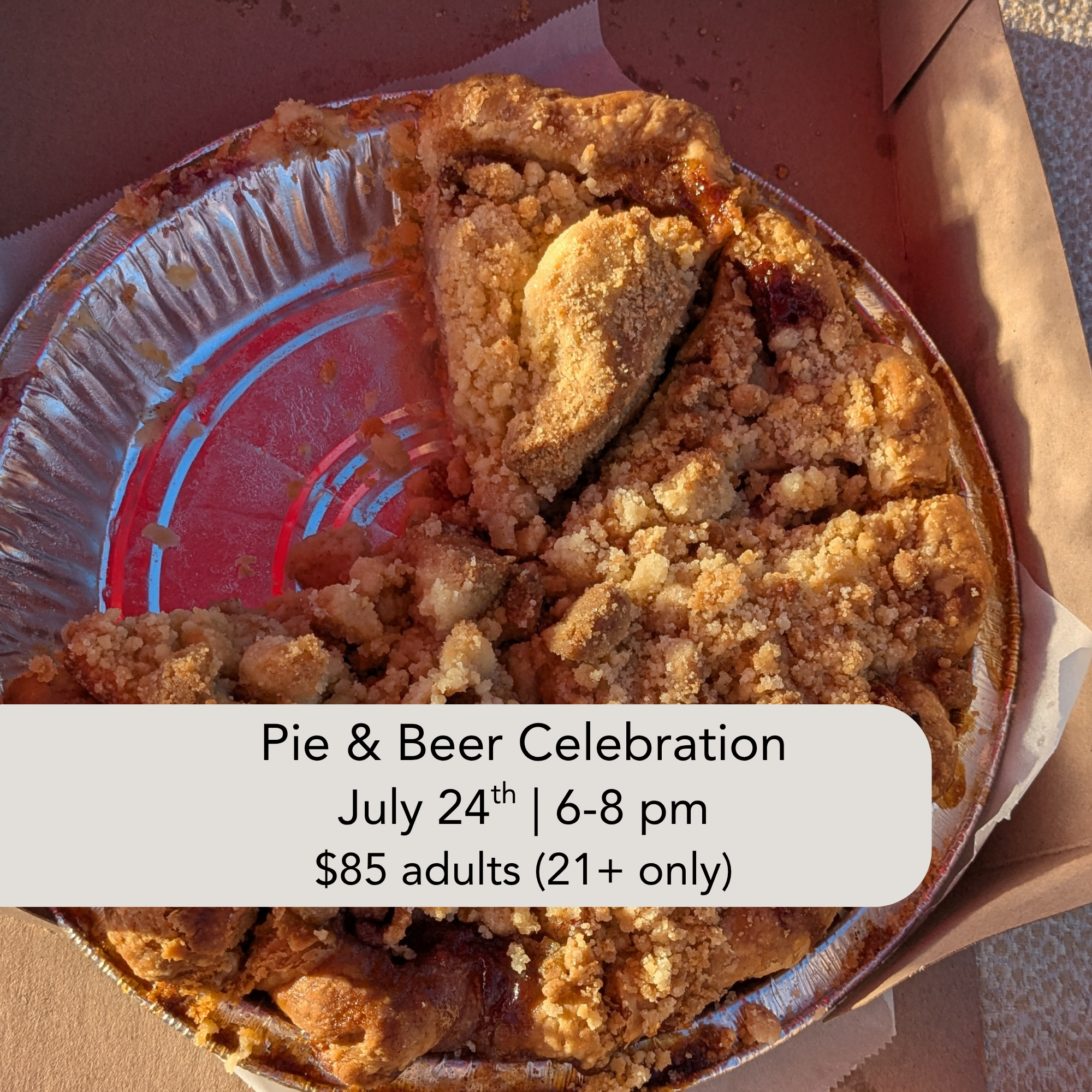 Pie and Beer Celebration in the Garden