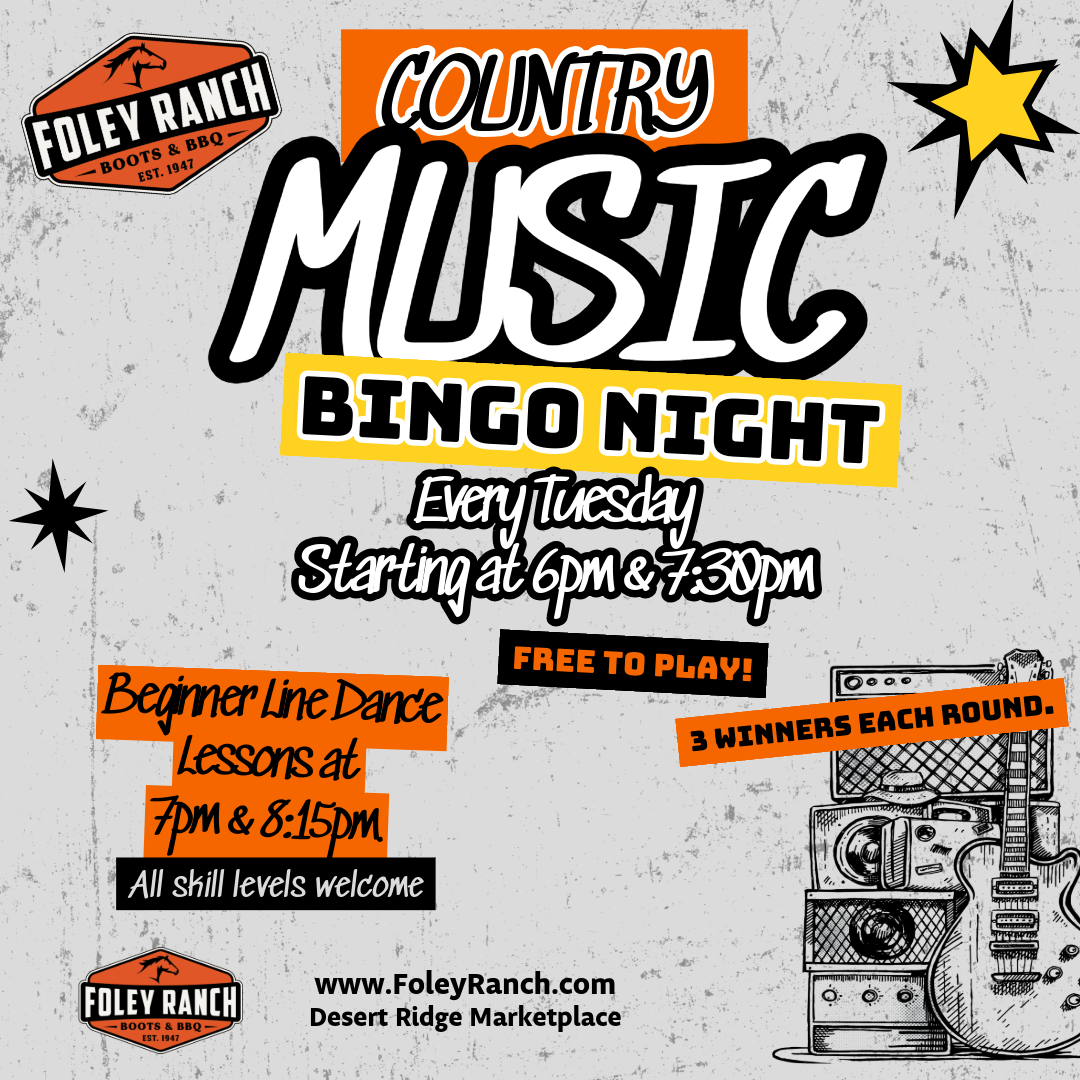 Country Music Bingo Night - Phoenix AZ, 85050
