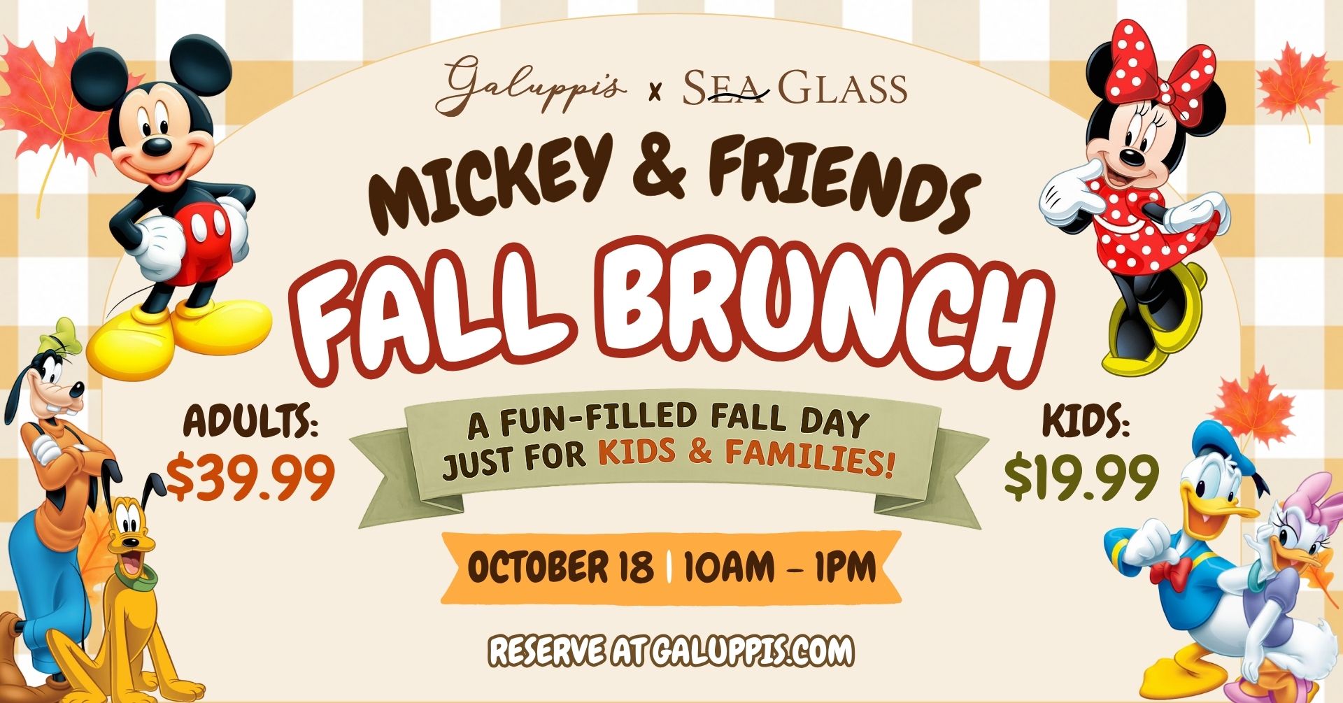 Mickey & Friends Fall Brunch | Sea Glass Venue