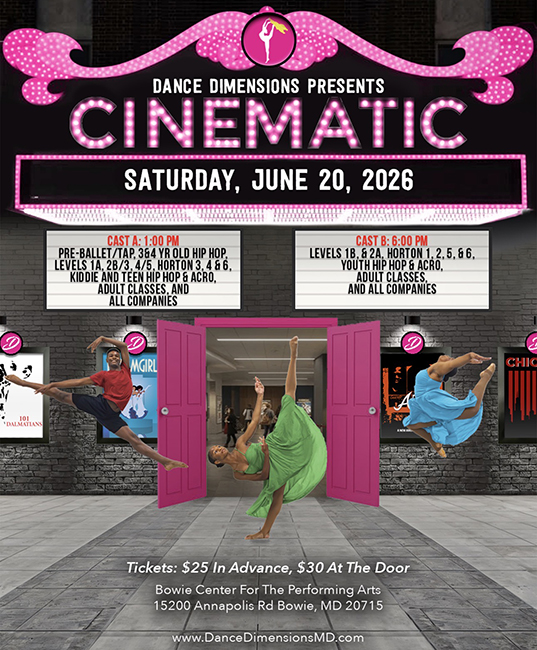Dance Dimensions Presents: Cinematic Dance Concert | Bowie, MD 20715