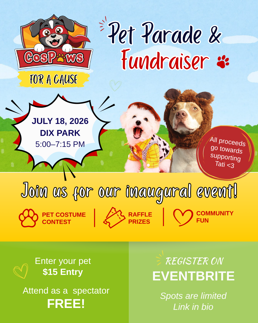 CosPaws for a Cause: Pet Parade & Fundraiser