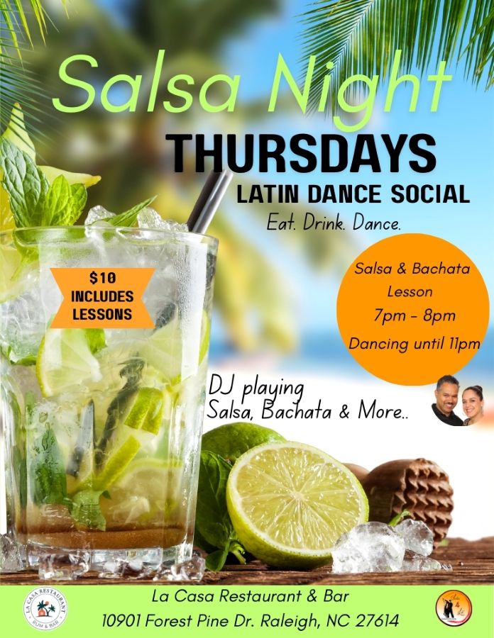 Salsa Night and Lessons at La Casa Restaurant & Rum Bar