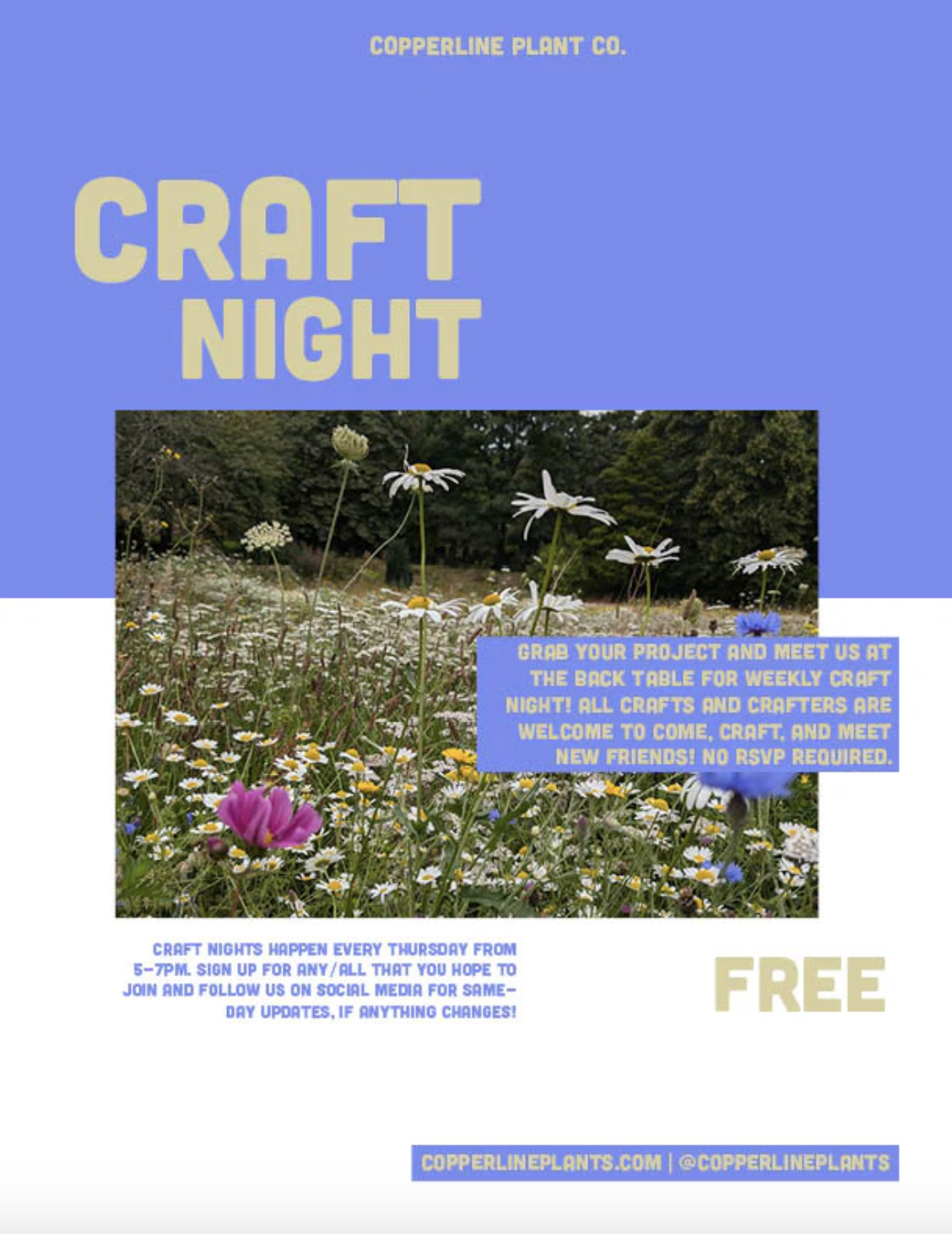 Craft Night at Copperline Plant Co.
