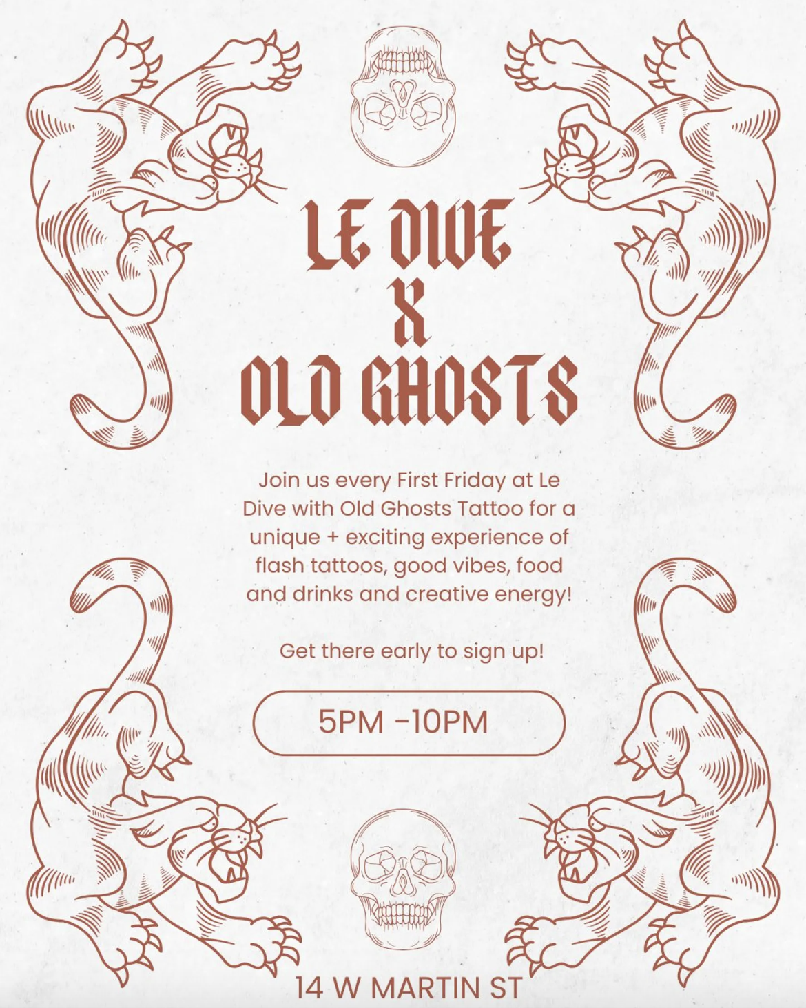 First Friday Flash Tattoos at Le Dive
