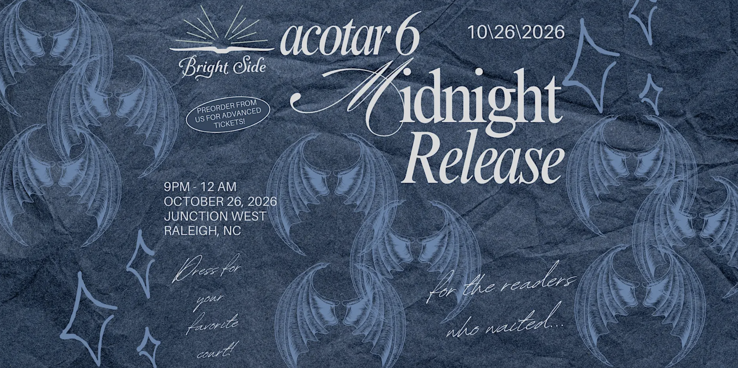 Bright Side's ACOTAR 6 Midnight Release Party