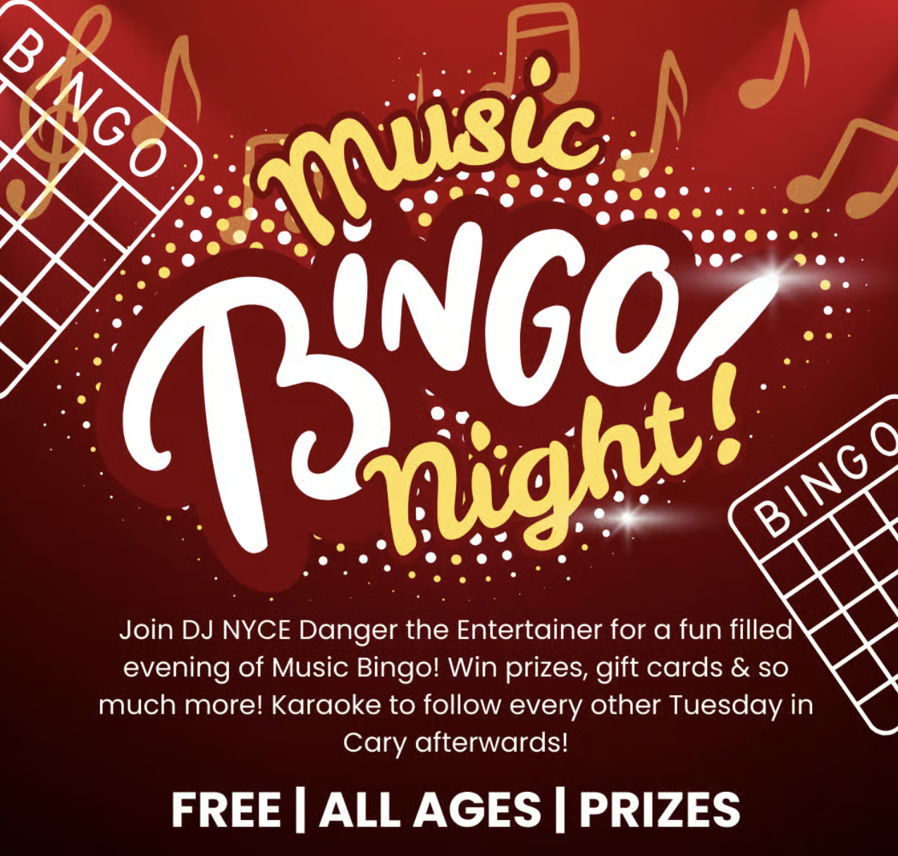 Music Bingo with DJ NYCE Danger the Entertainer