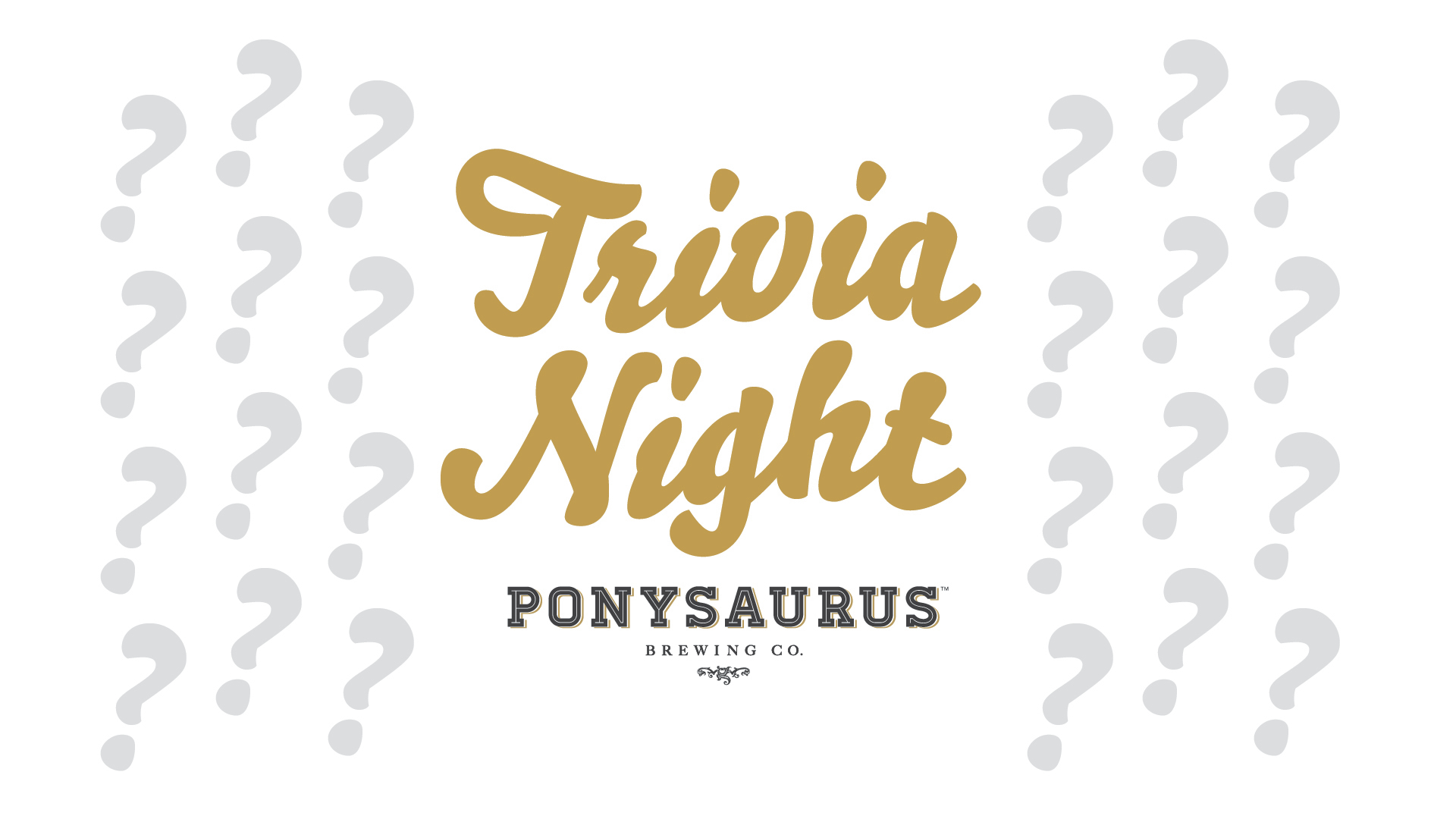 Brewery Trivia Night Mondays at Ponysaurus Brewing Co.