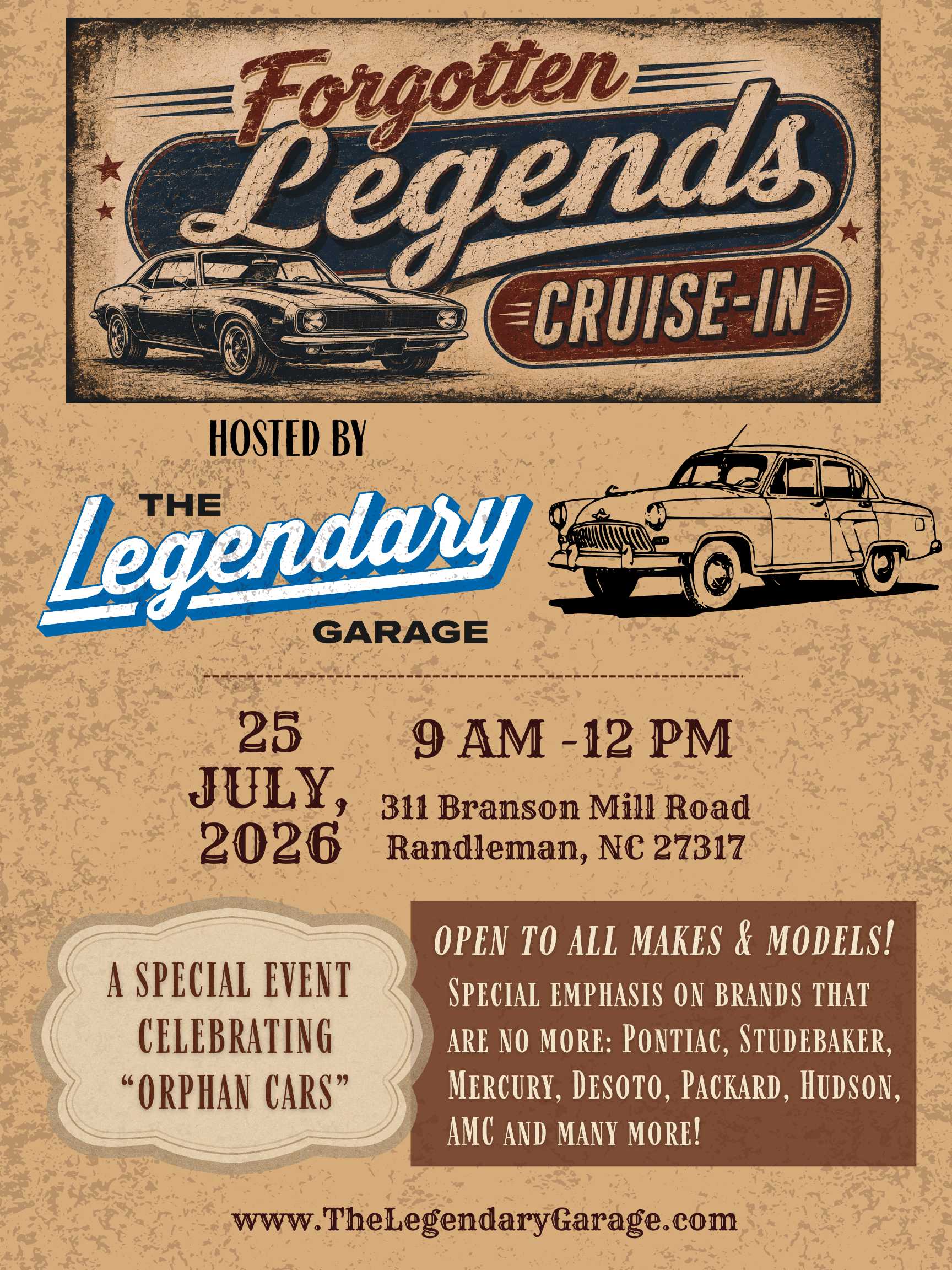 Forgotten Legends Cruise - In hosted by The Legendary Garage