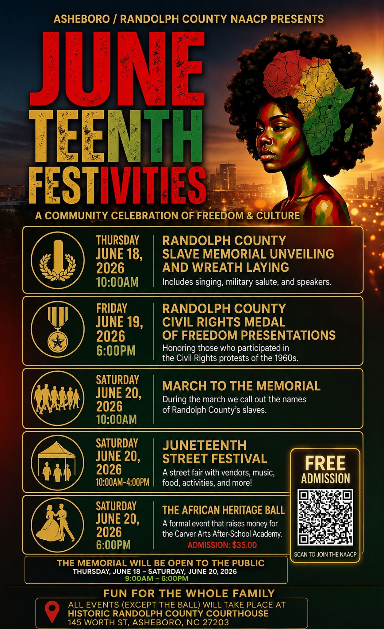 Randolph County Juneteenth Festivities: March to the Memorial