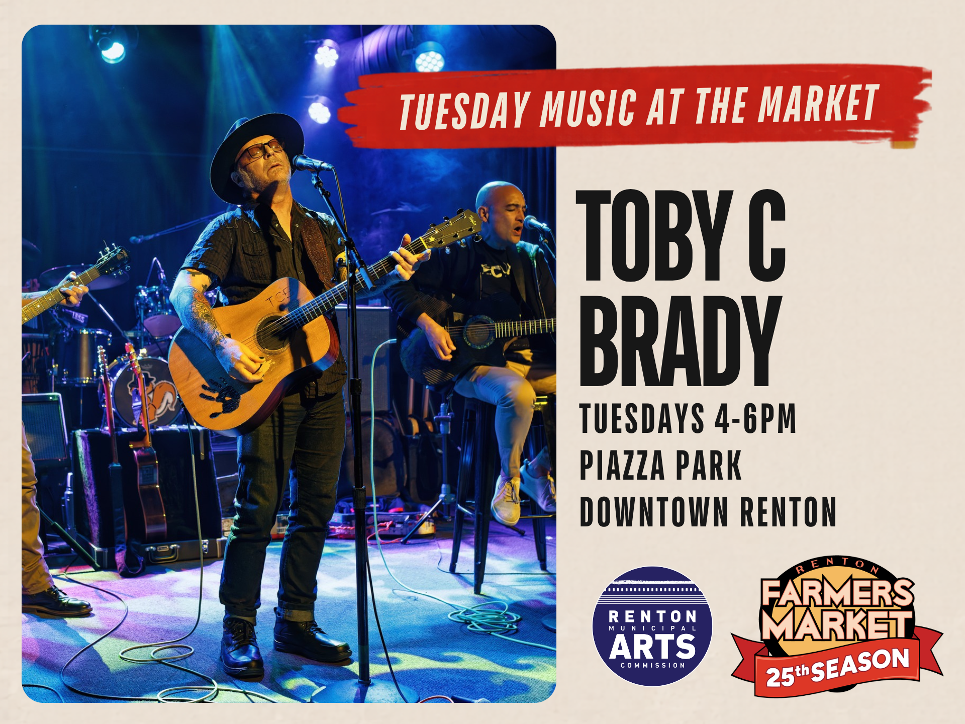 Toby C Brady at the Renton Farmers Market