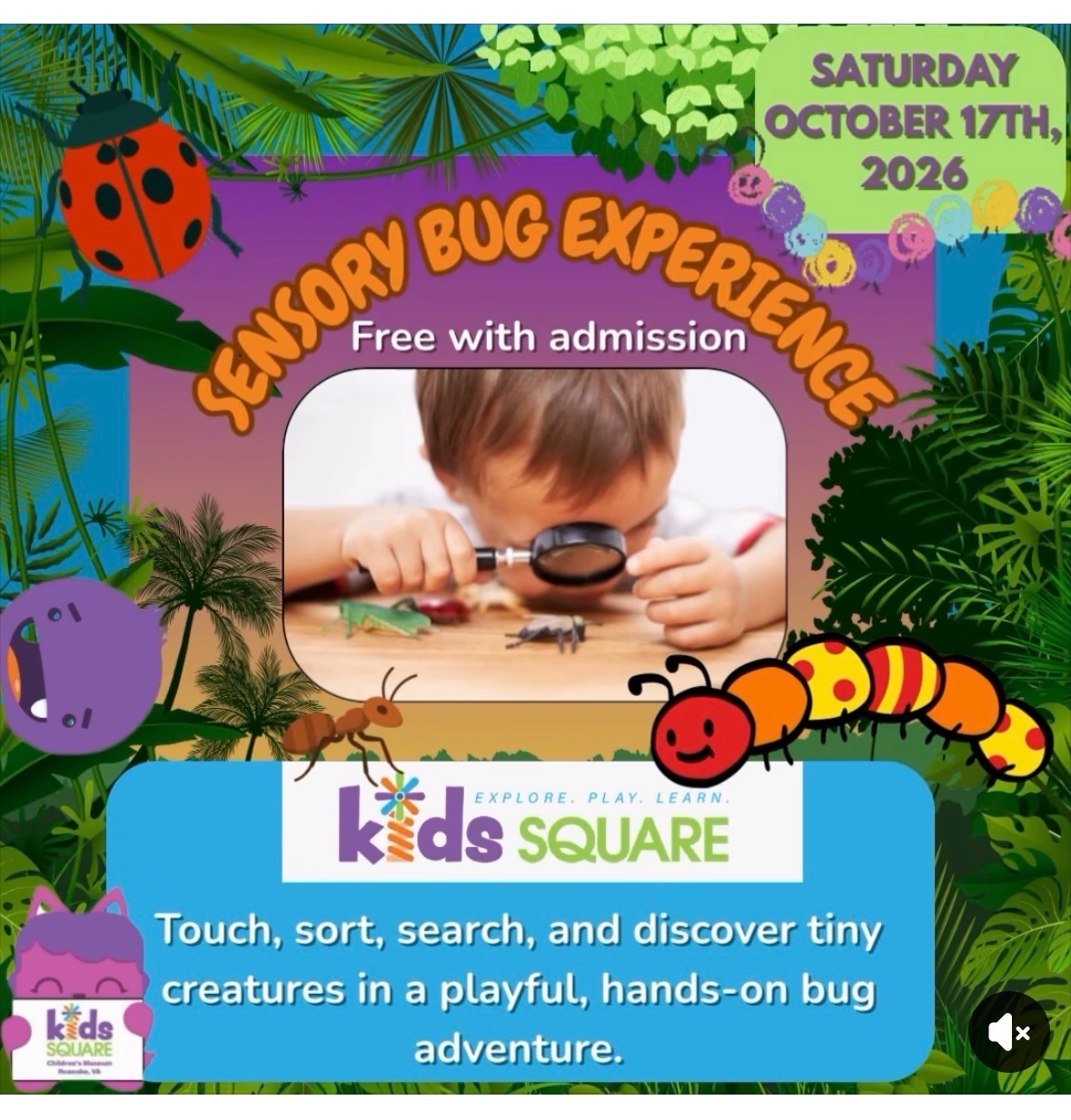 Sensory Bug Experience - Free with Admission