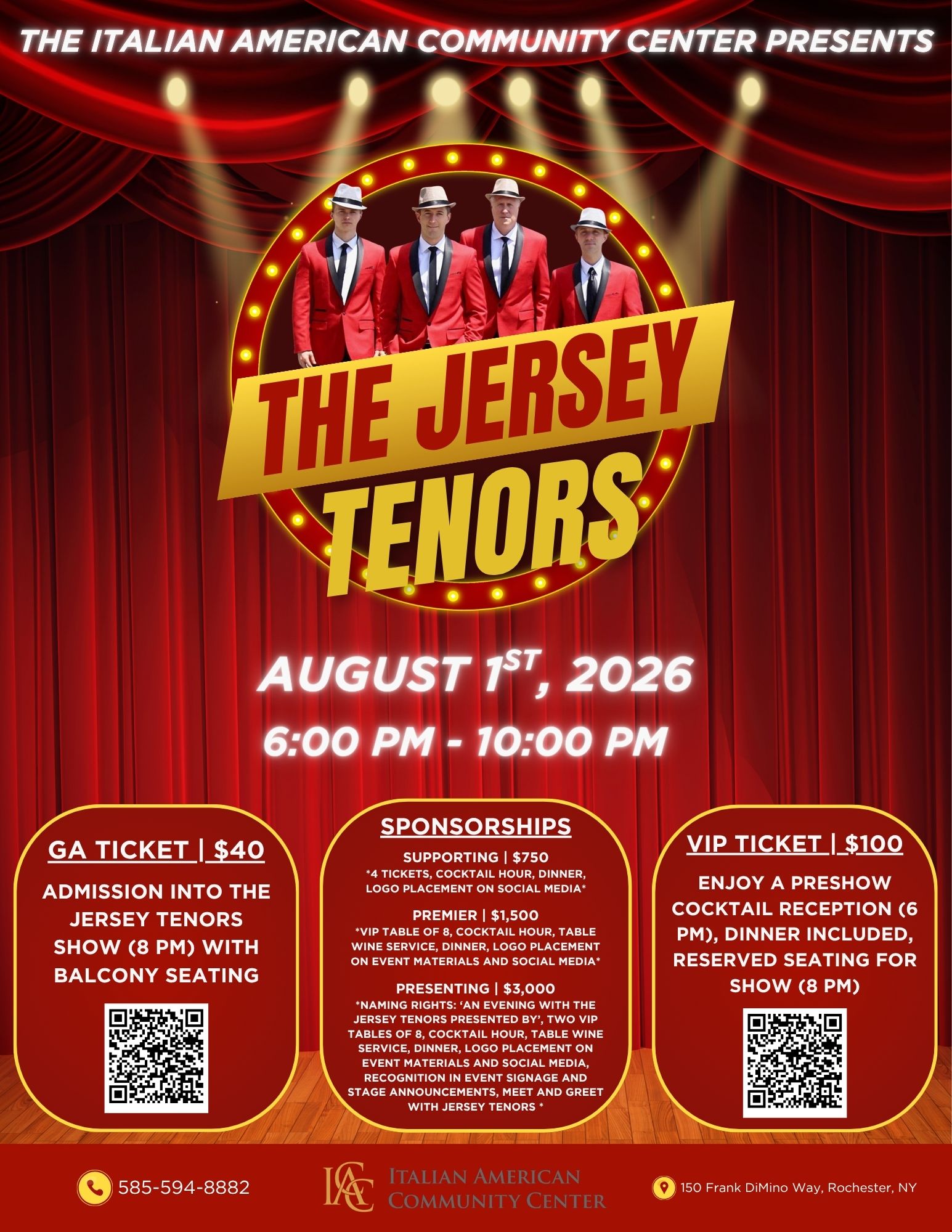 An Evening with the Jersey Tenors at the IACC