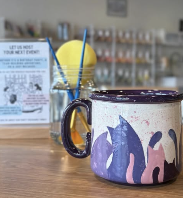 Clay Cafe Painted Mug