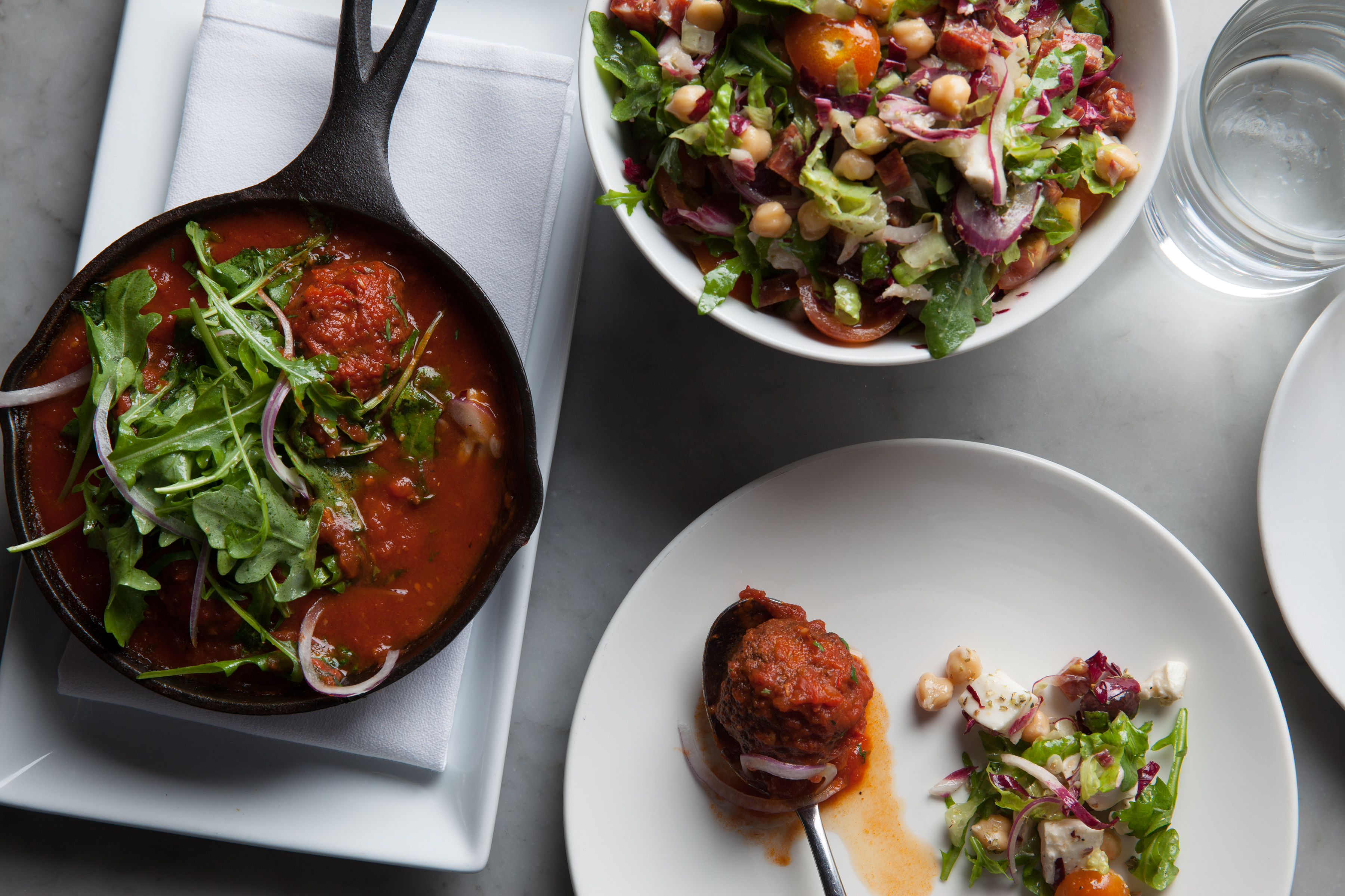 Our signature Chicken Meatballs & Chopped Salad