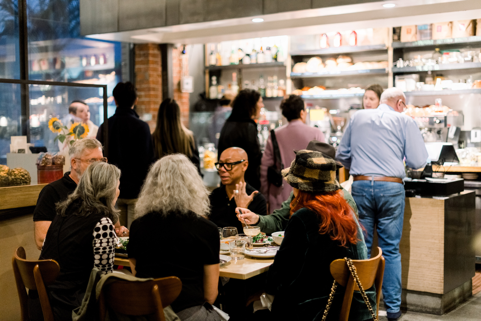 Guests in the front dining room