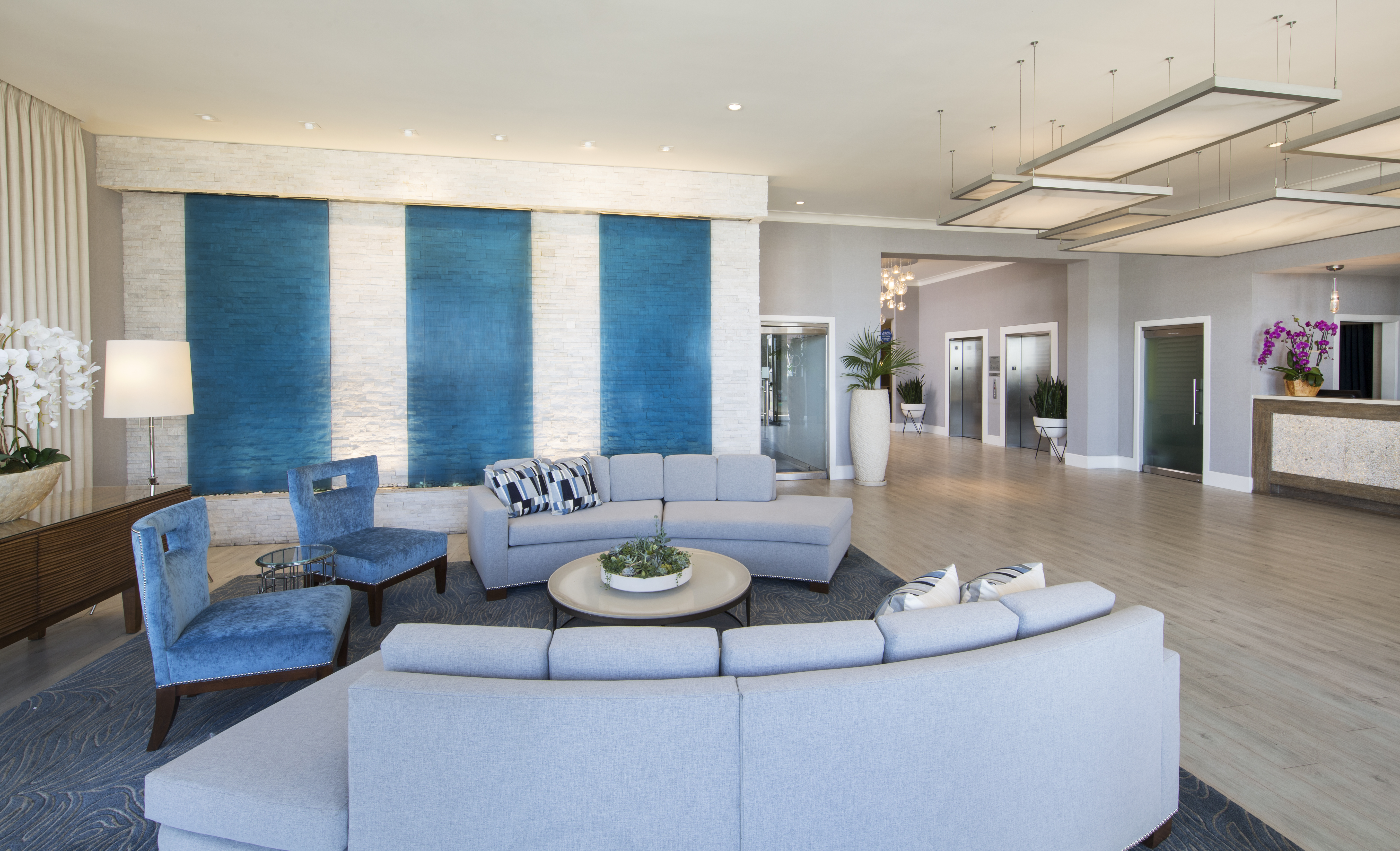 Ocean View Hotel Lobby Overview