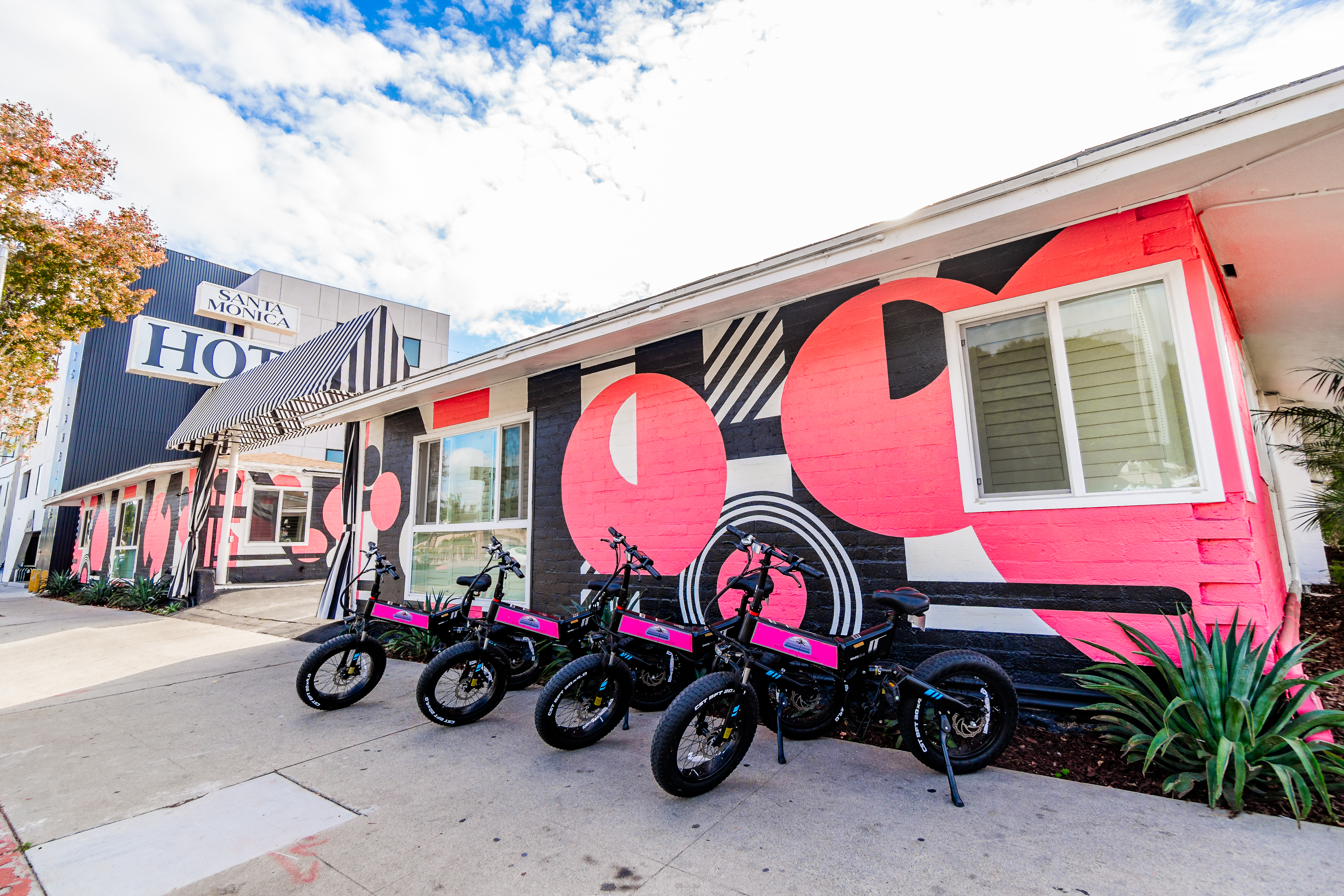 圣莫尼卡酒店外自行车