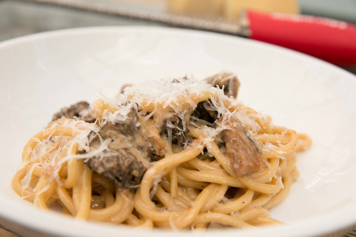 tagliatelle with morel mushrooms