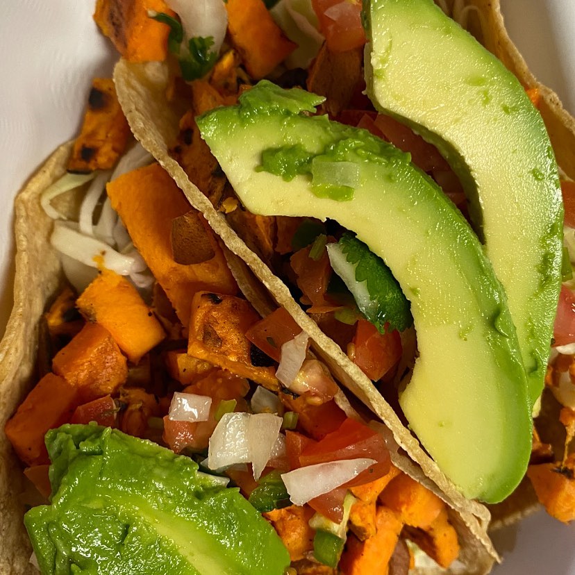 Taco vegano de camote