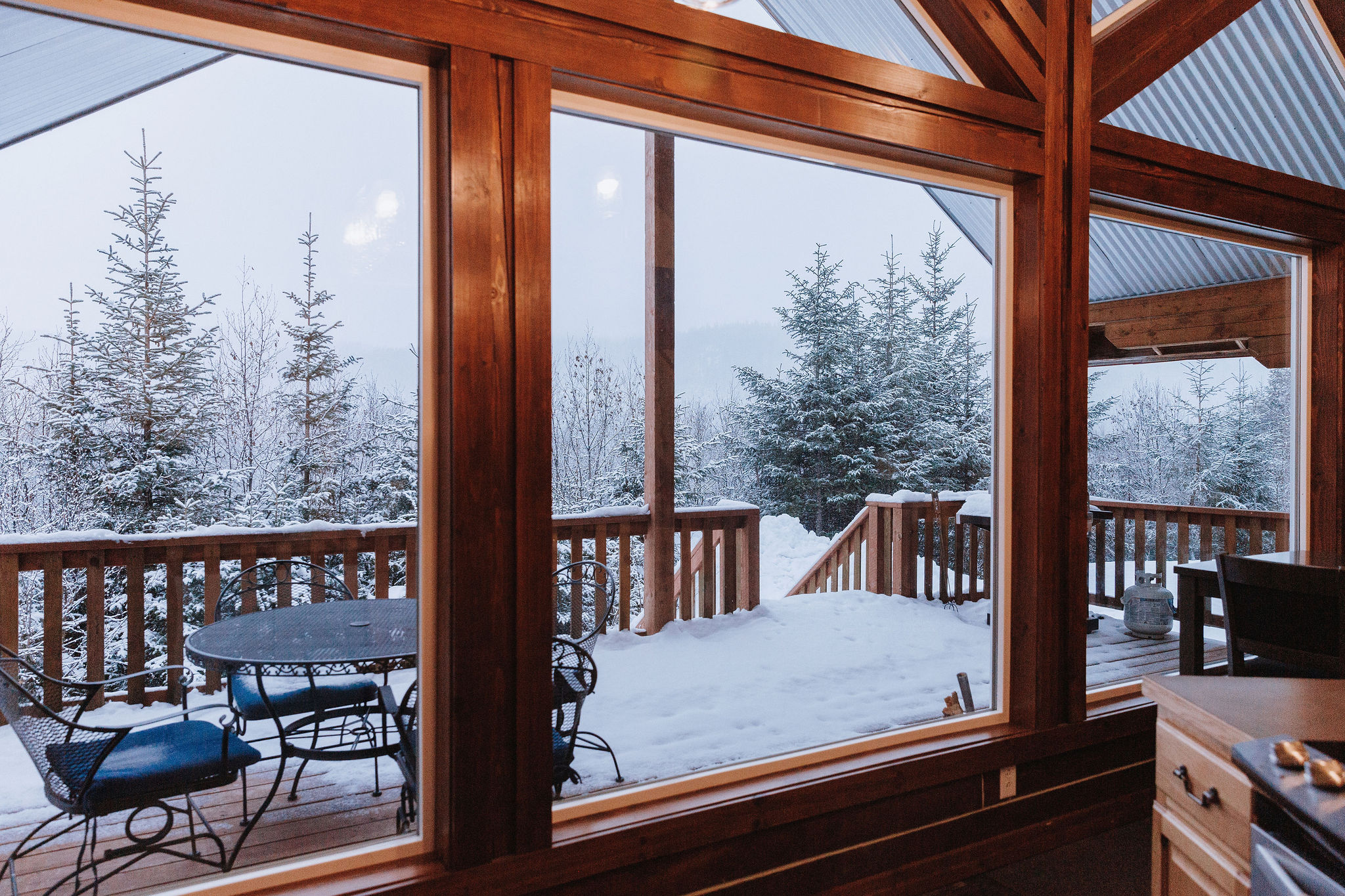 Mountain Top Cabin Snow