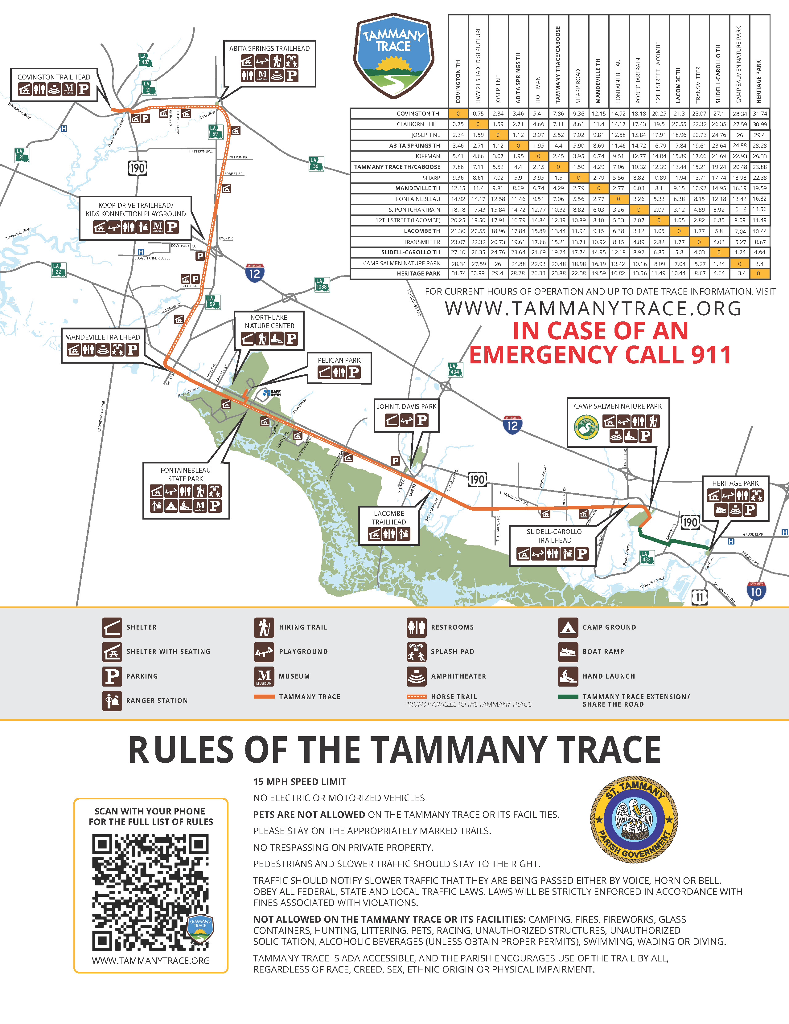 Tammany Trace Trail Map Tammany Trace | Mandeville, La 70471