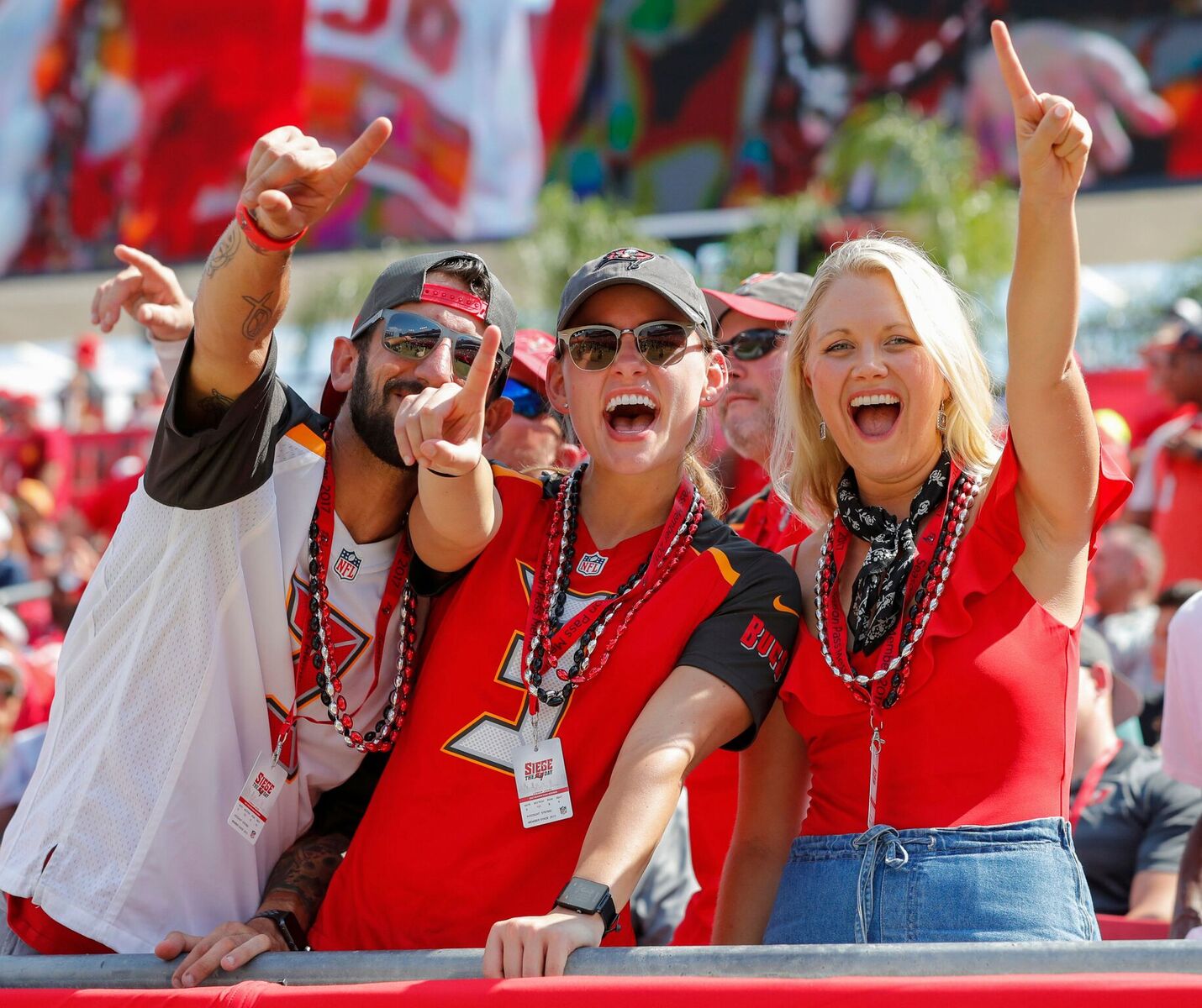 Bucs fans celebrate win against Bears at home opener