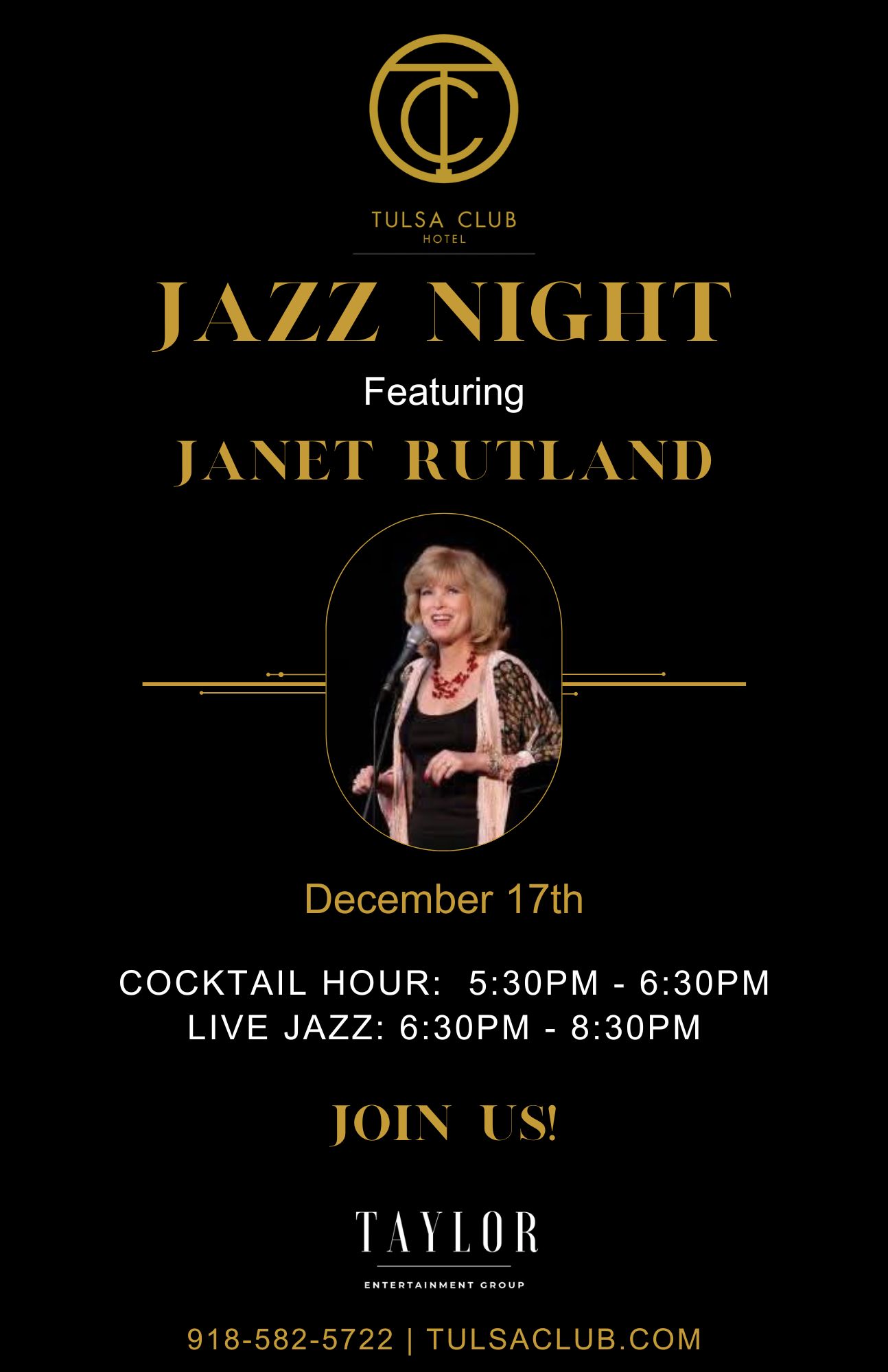 Third Thursday Jazz Night featuring Janet Rutland | Tulsa Club