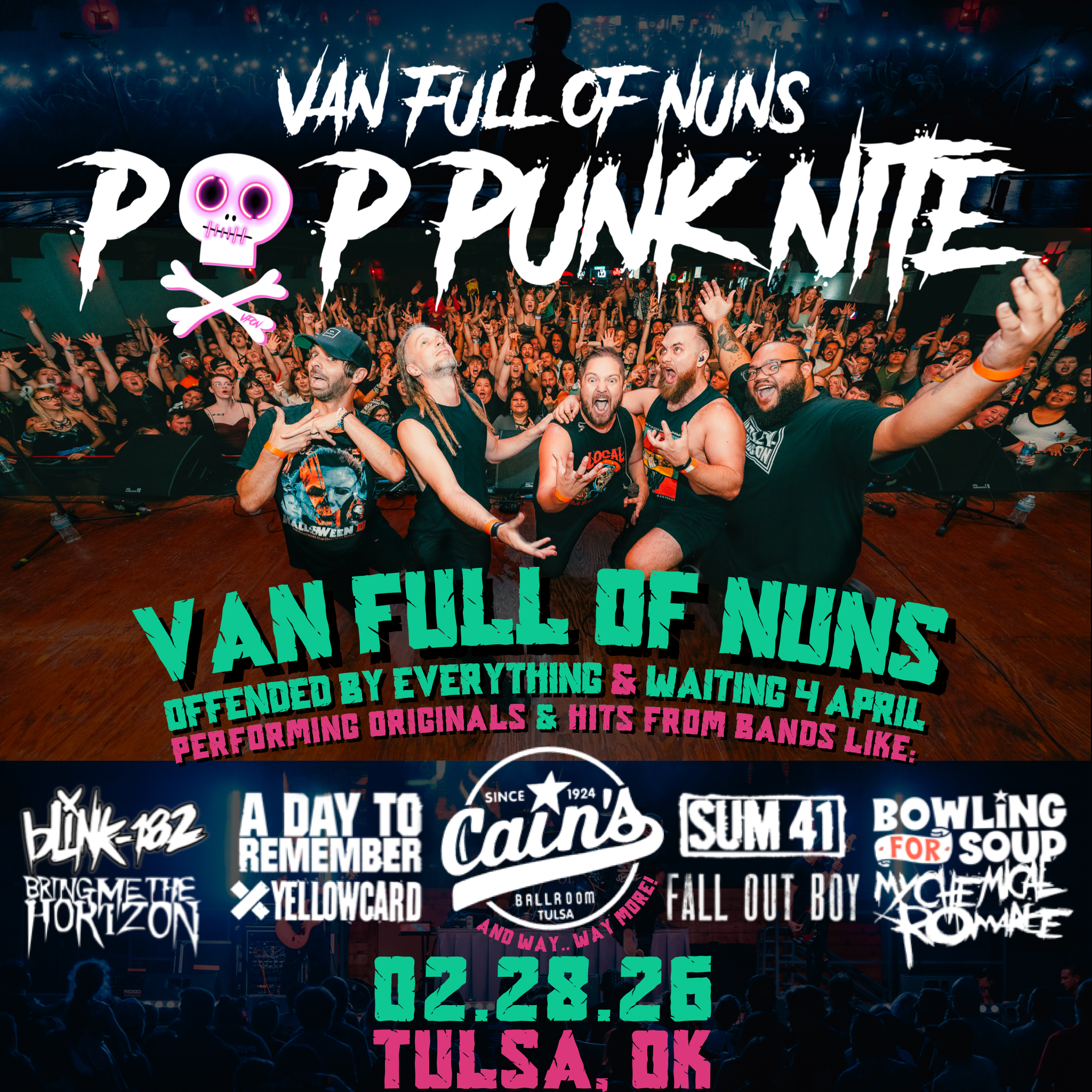 Pop Punk Nite! by: Van Full of Nuns | Cain's Ballroom | Tulsa, OK