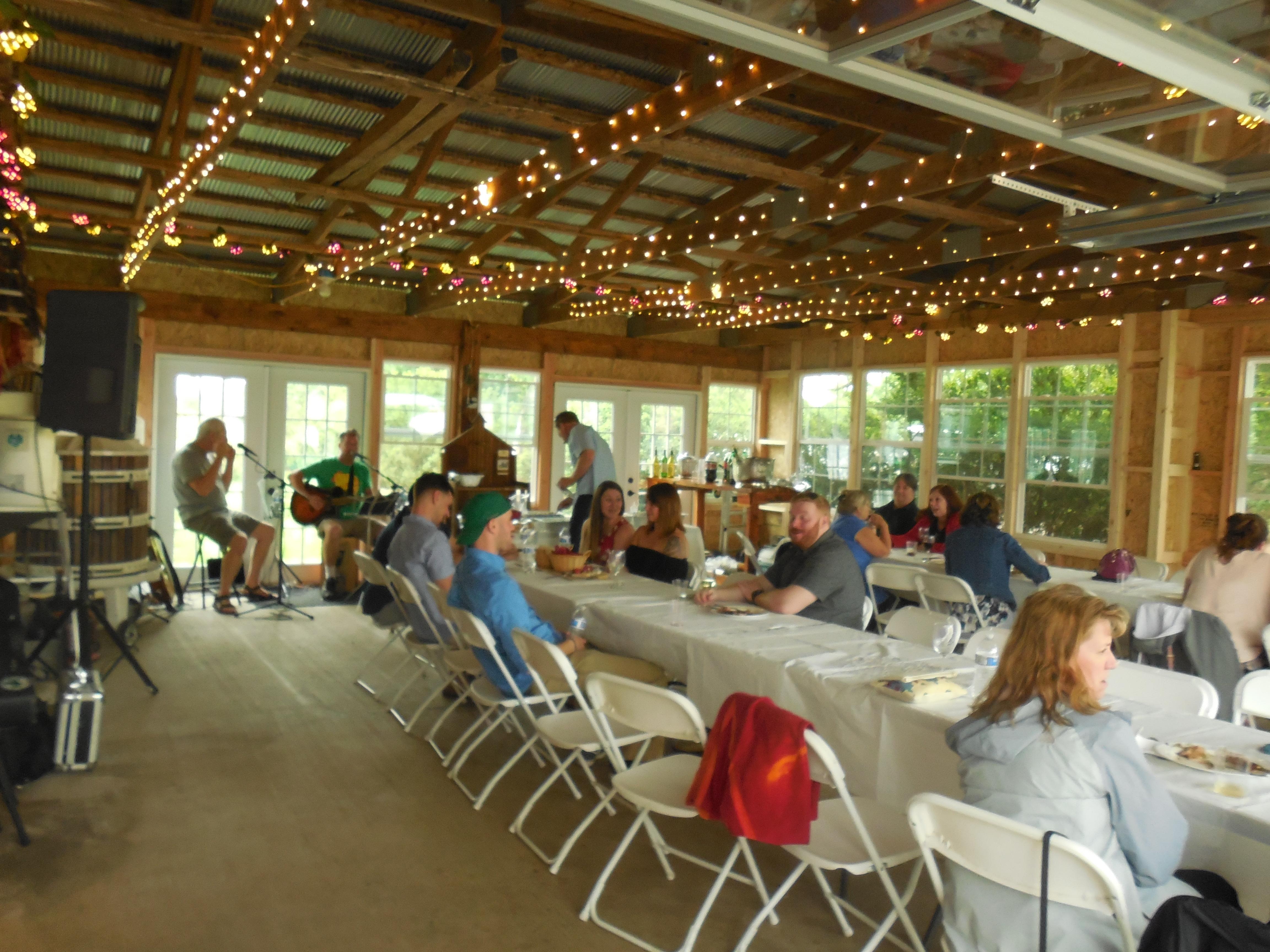 Enjoying the music on the deck - Picture of Wisteria Farm and