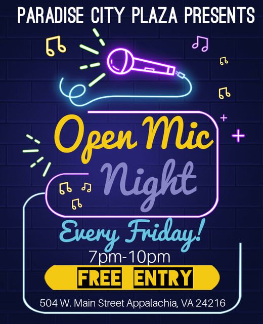 Open Mic Night @ Paradise Plaza