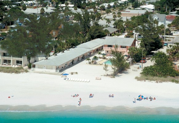 white sand beach resort