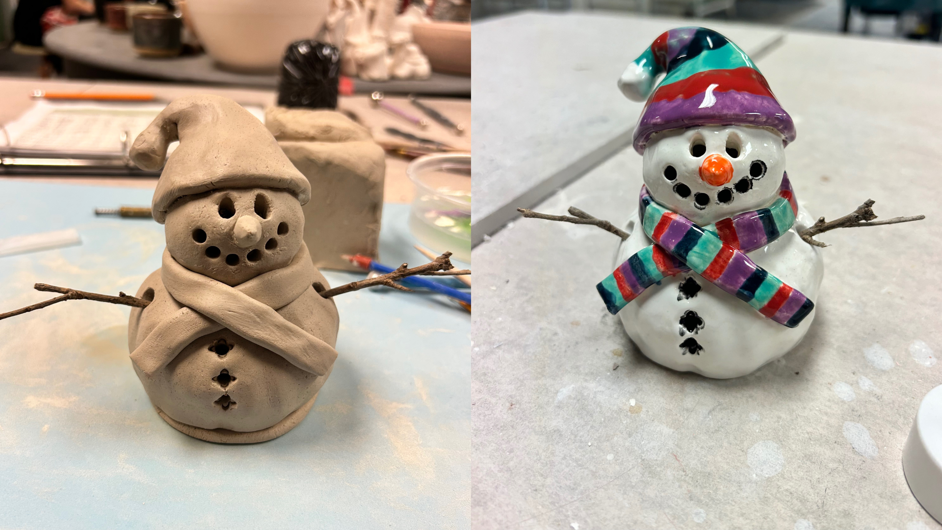 Arctic Snowman Kit (Gift To-Go) - A Maze In Pottery