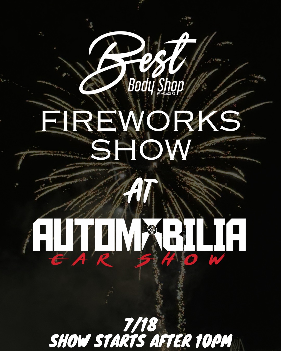 Fireworks at Automobilia Car Show