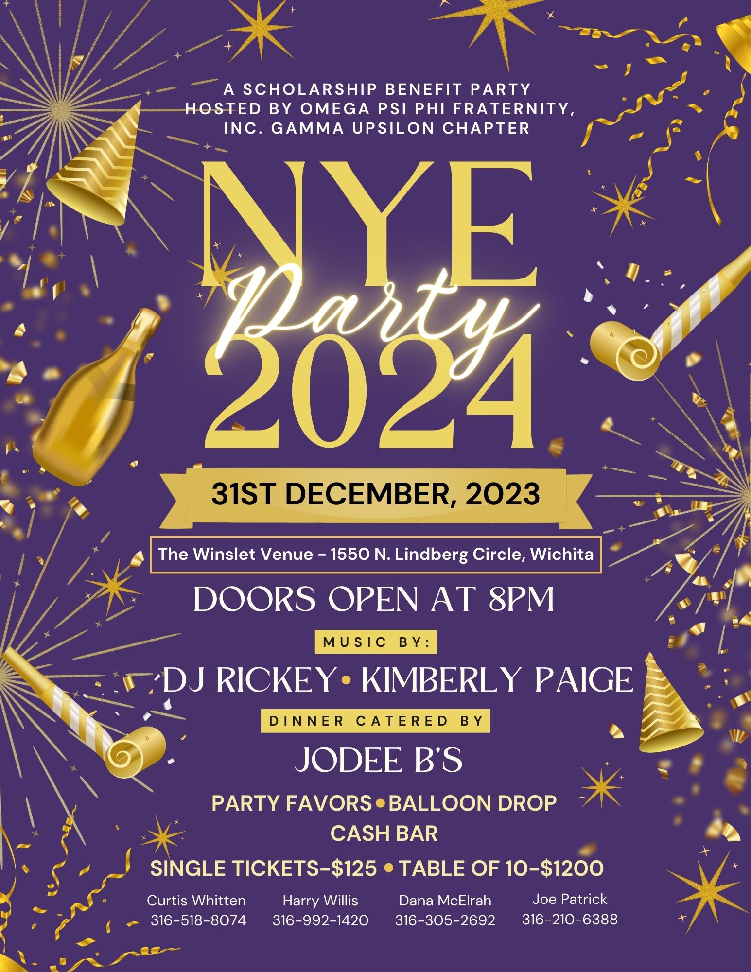 NYE Scholarship Benefit Party hosted by Omega Psi Phi Gamma Upsilon