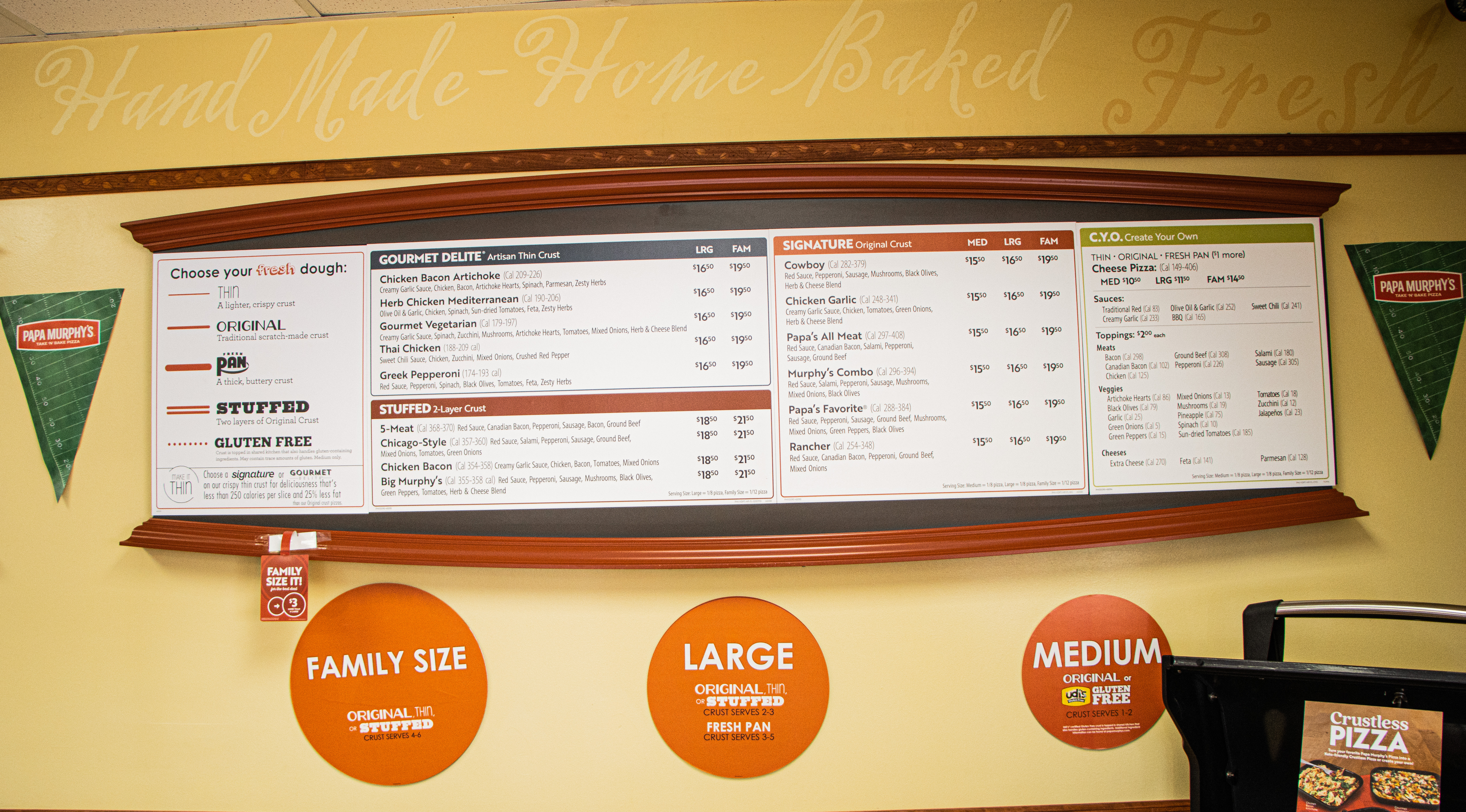 Papa Murphy's Take 'N' Bake Pizza - Zionsville - Menu & Hours