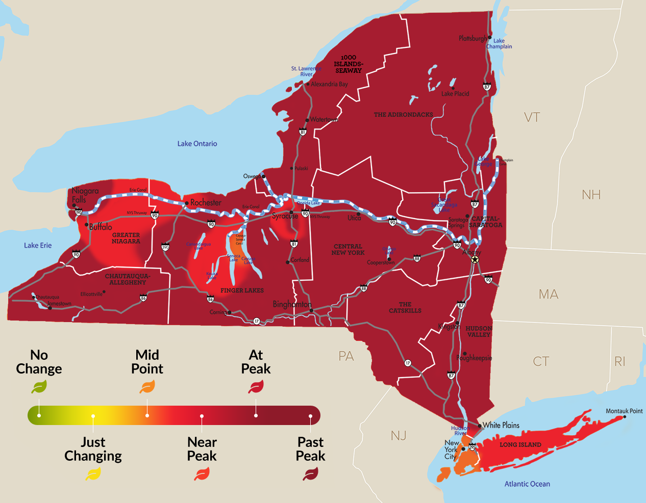 New York Fall Foliage Report Experience Peak Fall Colors In Ny