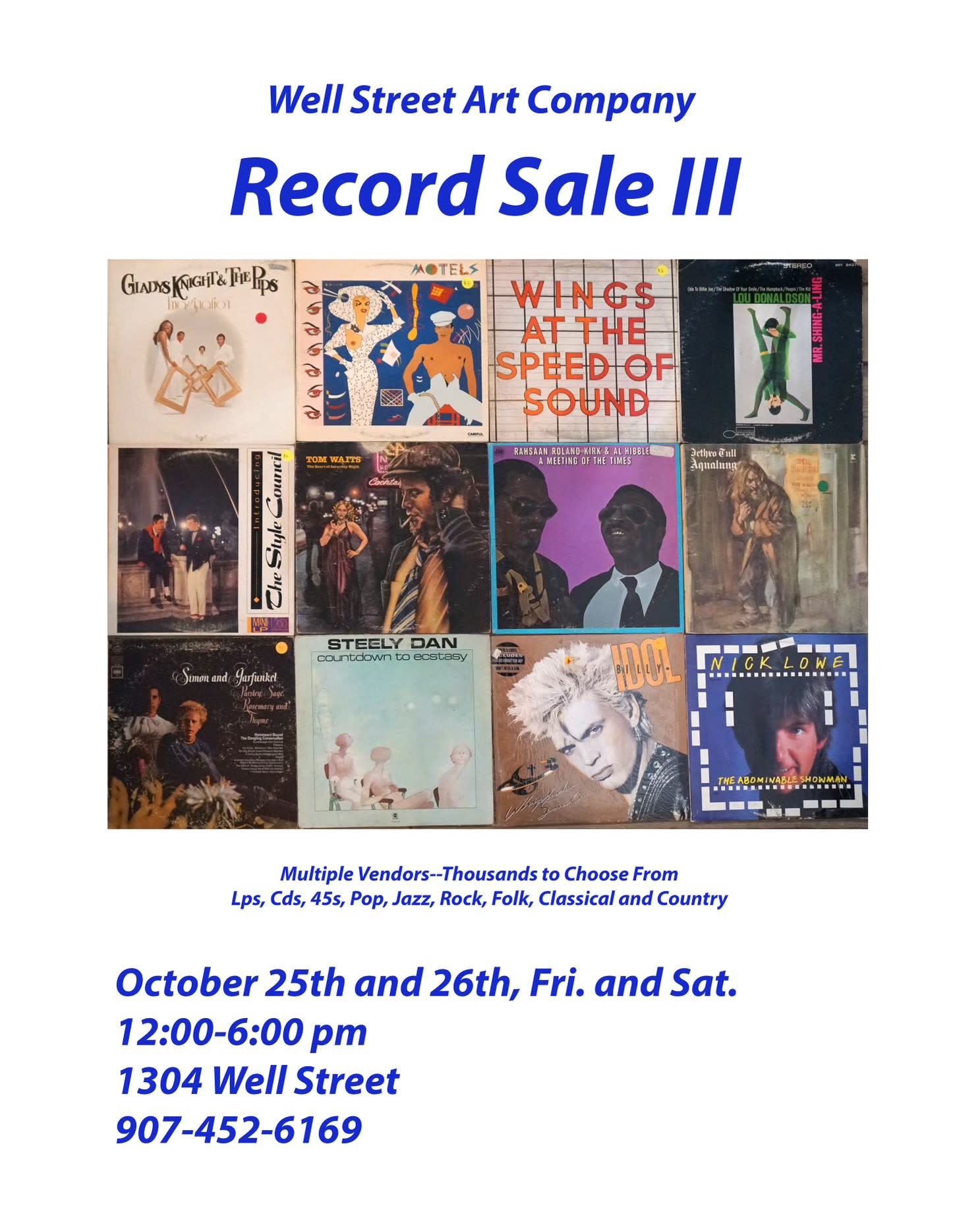 Well Street Art Company Presents Record Sale III