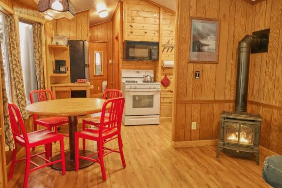 indoor campground hostel hosts vintage RVs as rooms